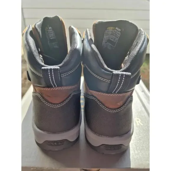 Keen Utility Mens Evanston 6in WP CT Bison/Black Leather Work Boots Size 13 EE - Picture 5 of 11